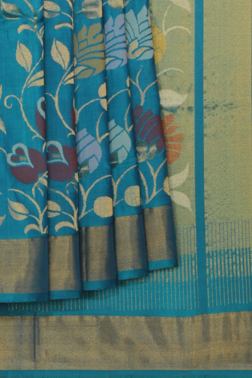 Image of Uppada Silk Blue Saree